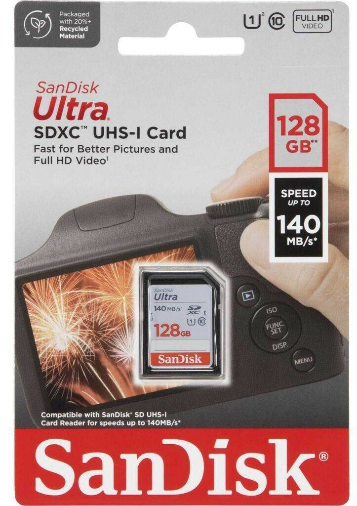 Tarjetas de memoria Aguirre Guitars SanDisk Ultra SDXC (SDSDUNB-GN6IN)128GB (SDSDUNB-128G-GN6IN)