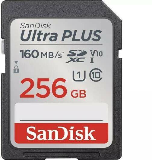 Tarjetas de memoria Aguirre Guitars SanDisk Ultra PLUS SDXC 160MB/s (SDSDUWL-GN6IN)256GB (SDSDUWL-256G-GN6IN)