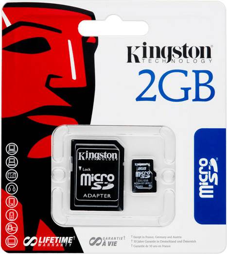 Tarjetas de memoria Aguirre Guitars Kingston microSD 2GB Clase 2 (SDC/2GB)