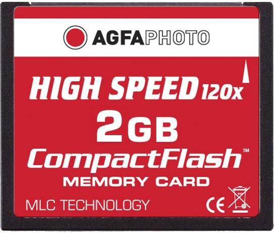 Tarjetas de memoria Aguirre Guitars AgfaPhoto Compact Flash 2GB 120x (10431)