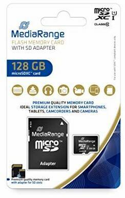 Tarjetas de memoria Aguirre Guitars MediaRange microSDXC UHS-I Class 10 128GB with Adapter