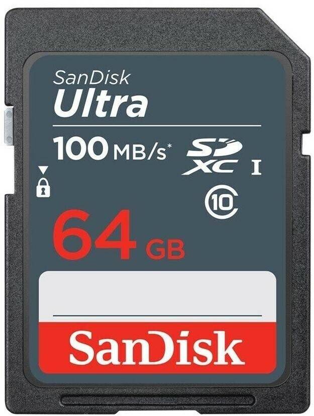 Tarjetas de memoria Aguirre Guitars SanDisk Ultra SD UHS I (SDSDUNR-GN3IN)SDXC 64GB (SDSDUNR-064G-GN3IN)